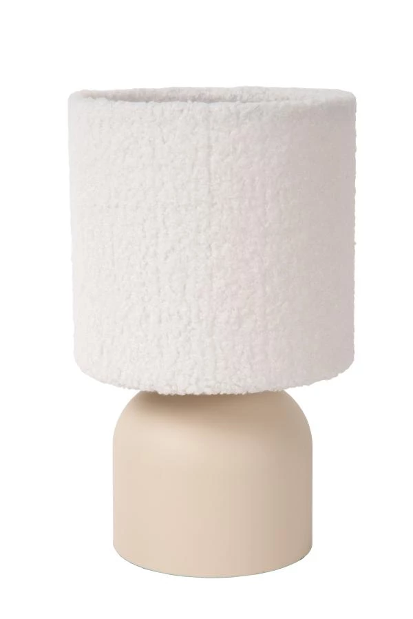 Lucide WOOLLY - Table lamp - Ø 16 cm - 1xE14 - Cream - turned off